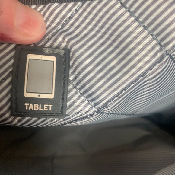 Kenneth Cole Reaction Navy Backpack with Gold Zippers - Picture 6 of 10